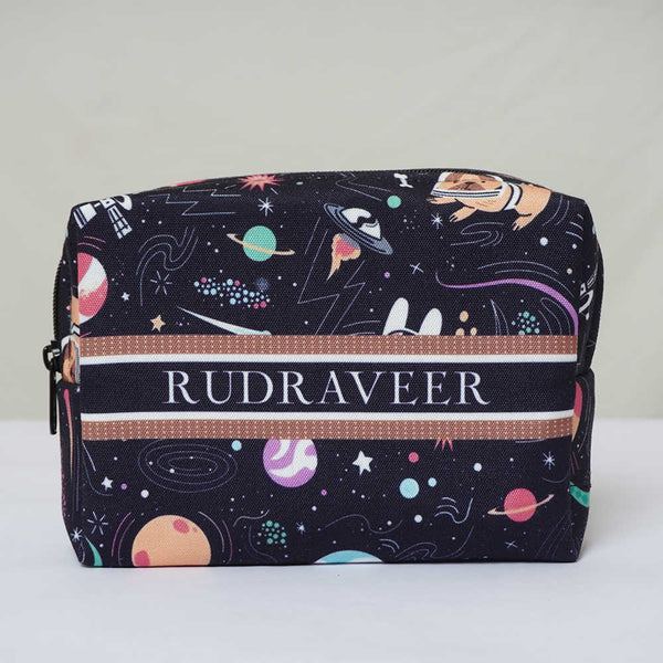 Personalised Space Printed Kids Box Pouch